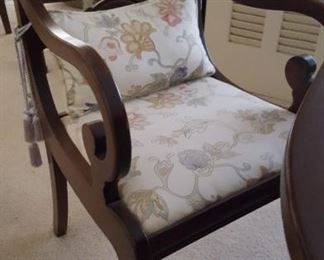 Dining chair, two arm & six side chairs