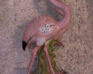 porcelain flamingo statue 22 in tall