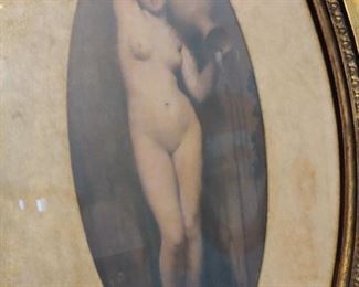 oval nude lithograph