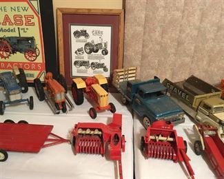 More vintage trucks, implements, and tractors