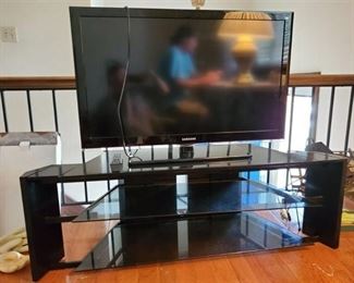 Samsung 42 Television & 3 Tier Glass Cabinet