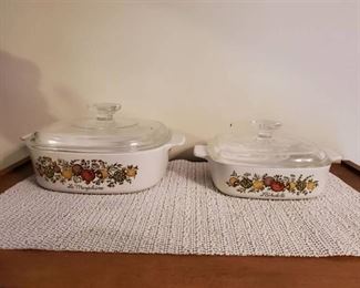 2 Corningware Spice Life with Lids ( 1 QT & 2 QT)