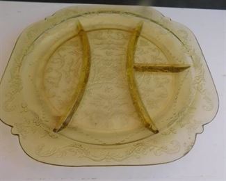 Golden Depression Glass - Serving Platter