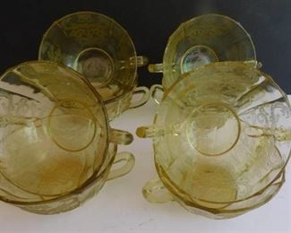 Golden Depression Glass - 8 Cereal Bowls