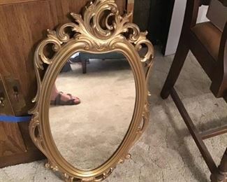 Syroco Hollywood Regency gold mirror