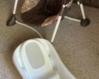 Baby bath and infant swing