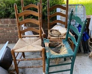 Ladder back chairs begging to be restored