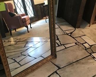 Large wood gilt mirror