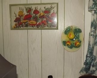 Ceramic & Embroidered Wall Plaque