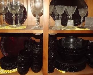 ruby glasses & crystal wine glasses