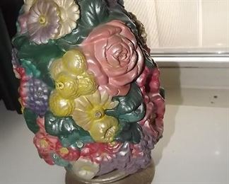 ceramic lighted flower figurine