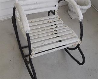 metal rocking chair