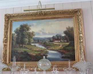 G. Cotner artist.  It is a very large oil on canvas!