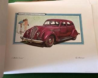 Collection of classic automobile prints by Roy Anderson.