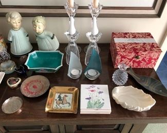 Waterford, Lenox, and many pieces of signed pottery and glassware.