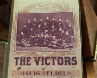 Lots of University of Michigan memorabilia.