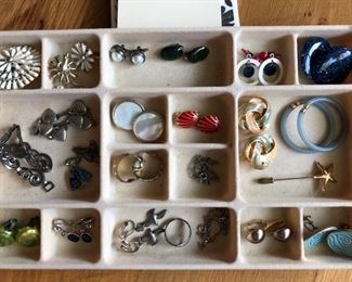Large selection of jewelry to include many pieces of costume, in addition to some sterling.