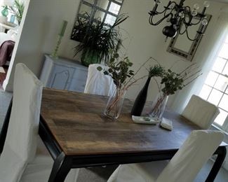dining table with removable laminate top