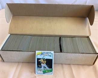 Lot #	Lot Name
1	1974 Topps Baseball Complete Set with Traded & Red Checklist sets EX/MT to Near Mint
2	1980 Topps Baseball Complete Set Rickey Henderson Rookie RC MINT
3	1981 Donruss Baseball Complete Set MINT Condition
4	1981 Fleer Baseball Complete Set Mint
5	1981 Topps Baseball Complete Set Near Mint to Mint Condition Overall  726 cards
6	1981 Topps Baseball Complete Set NM/MT Kirk Gibson Valenzuela Raines Rookies Mint
7	1981 Topps Football Complete Set Joe Montana Rookie RC Near Mint to Mint Condition Overall 528 Cards
8	1982 Donruss Baseball Factory Set Ripken RC MINT!
9	1982 Fleer Baseball Complete Set 626 Cal Ripken Jr. RC MINT
10	1982 Topps Baseball Complete Set Cal Ripken Jr. RC
11	1983 Donruss Baseball Complete Set Gwynn Boggs  Sandberg Rookie Cards MINT
12	1983 Fleer Baseball Complete Set MINT Boggs Sandberg Gwynn Rookie Cards
13	1983 Topps Baseball Complete Set Gwynn Boggs Sandberg Rookies MINT
14	1984 Fleer Baseball Complete Set MINT Mattingly RC
15	1984 Topps Baseball Co