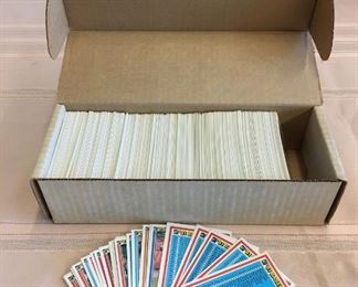 Lot #	Lot Name
1	1974 Topps Baseball Complete Set with Traded & Red Checklist sets EX/MT to Near Mint
2	1980 Topps Baseball Complete Set Rickey Henderson Rookie RC MINT
3	1981 Donruss Baseball Complete Set MINT Condition
4	1981 Fleer Baseball Complete Set Mint
5	1981 Topps Baseball Complete Set Near Mint to Mint Condition Overall  726 cards
6	1981 Topps Baseball Complete Set NM/MT Kirk Gibson Valenzuela Raines Rookies Mint
7	1981 Topps Football Complete Set Joe Montana Rookie RC Near Mint to Mint Condition Overall 528 Cards
8	1982 Donruss Baseball Factory Set Ripken RC MINT!
9	1982 Fleer Baseball Complete Set 626 Cal Ripken Jr. RC MINT
10	1982 Topps Baseball Complete Set Cal Ripken Jr. RC
11	1983 Donruss Baseball Complete Set Gwynn Boggs  Sandberg Rookie Cards MINT
12	1983 Fleer Baseball Complete Set MINT Boggs Sandberg Gwynn Rookie Cards
13	1983 Topps Baseball Complete Set Gwynn Boggs Sandberg Rookies MINT
14	1984 Fleer Baseball Complete Set MINT Mattingly RC
15	1984 Topps Baseball Co