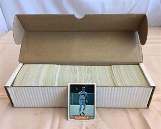 Lot #	Lot Name
1	1974 Topps Baseball Complete Set with Traded & Red Checklist sets EX/MT to Near Mint
2	1980 Topps Baseball Complete Set Rickey Henderson Rookie RC MINT
3	1981 Donruss Baseball Complete Set MINT Condition
4	1981 Fleer Baseball Complete Set Mint
5	1981 Topps Baseball Complete Set Near Mint to Mint Condition Overall  726 cards
6	1981 Topps Baseball Complete Set NM/MT Kirk Gibson Valenzuela Raines Rookies Mint
7	1981 Topps Football Complete Set Joe Montana Rookie RC Near Mint to Mint Condition Overall 528 Cards
8	1982 Donruss Baseball Factory Set Ripken RC MINT!
9	1982 Fleer Baseball Complete Set 626 Cal Ripken Jr. RC MINT
10	1982 Topps Baseball Complete Set Cal Ripken Jr. RC
11	1983 Donruss Baseball Complete Set Gwynn Boggs  Sandberg Rookie Cards MINT
12	1983 Fleer Baseball Complete Set MINT Boggs Sandberg Gwynn Rookie Cards
13	1983 Topps Baseball Complete Set Gwynn Boggs Sandberg Rookies MINT
14	1984 Fleer Baseball Complete Set MINT Mattingly RC
15	1984 Topps Baseball Co