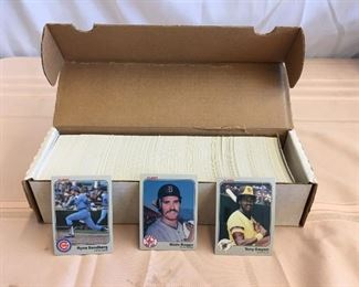 Lot #	Lot Name
1	1974 Topps Baseball Complete Set with Traded & Red Checklist sets EX/MT to Near Mint
2	1980 Topps Baseball Complete Set Rickey Henderson Rookie RC MINT
3	1981 Donruss Baseball Complete Set MINT Condition
4	1981 Fleer Baseball Complete Set Mint
5	1981 Topps Baseball Complete Set Near Mint to Mint Condition Overall  726 cards
6	1981 Topps Baseball Complete Set NM/MT Kirk Gibson Valenzuela Raines Rookies Mint
7	1981 Topps Football Complete Set Joe Montana Rookie RC Near Mint to Mint Condition Overall 528 Cards
8	1982 Donruss Baseball Factory Set Ripken RC MINT!
9	1982 Fleer Baseball Complete Set 626 Cal Ripken Jr. RC MINT
10	1982 Topps Baseball Complete Set Cal Ripken Jr. RC
11	1983 Donruss Baseball Complete Set Gwynn Boggs  Sandberg Rookie Cards MINT
12	1983 Fleer Baseball Complete Set MINT Boggs Sandberg Gwynn Rookie Cards
13	1983 Topps Baseball Complete Set Gwynn Boggs Sandberg Rookies MINT
14	1984 Fleer Baseball Complete Set MINT Mattingly RC
15	1984 Topps Baseball Co