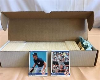 Lot #	Lot Name
1	1974 Topps Baseball Complete Set with Traded & Red Checklist sets EX/MT to Near Mint
2	1980 Topps Baseball Complete Set Rickey Henderson Rookie RC MINT
3	1981 Donruss Baseball Complete Set MINT Condition
4	1981 Fleer Baseball Complete Set Mint
5	1981 Topps Baseball Complete Set Near Mint to Mint Condition Overall  726 cards
6	1981 Topps Baseball Complete Set NM/MT Kirk Gibson Valenzuela Raines Rookies Mint
7	1981 Topps Football Complete Set Joe Montana Rookie RC Near Mint to Mint Condition Overall 528 Cards
8	1982 Donruss Baseball Factory Set Ripken RC MINT!
9	1982 Fleer Baseball Complete Set 626 Cal Ripken Jr. RC MINT
10	1982 Topps Baseball Complete Set Cal Ripken Jr. RC
11	1983 Donruss Baseball Complete Set Gwynn Boggs  Sandberg Rookie Cards MINT
12	1983 Fleer Baseball Complete Set MINT Boggs Sandberg Gwynn Rookie Cards
13	1983 Topps Baseball Complete Set Gwynn Boggs Sandberg Rookies MINT
14	1984 Fleer Baseball Complete Set MINT Mattingly RC
15	1984 Topps Baseball Co