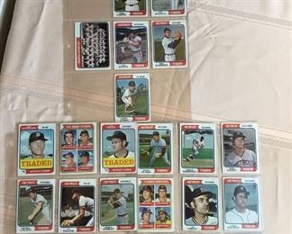 Lot #	Lot Name
1	1974 Topps Baseball Complete Set with Traded & Red Checklist sets EX/MT to Near Mint
2	1980 Topps Baseball Complete Set Rickey Henderson Rookie RC MINT
3	1981 Donruss Baseball Complete Set MINT Condition
4	1981 Fleer Baseball Complete Set Mint
5	1981 Topps Baseball Complete Set Near Mint to Mint Condition Overall  726 cards
6	1981 Topps Baseball Complete Set NM/MT Kirk Gibson Valenzuela Raines Rookies Mint
7	1981 Topps Football Complete Set Joe Montana Rookie RC Near Mint to Mint Condition Overall 528 Cards
8	1982 Donruss Baseball Factory Set Ripken RC MINT!
9	1982 Fleer Baseball Complete Set 626 Cal Ripken Jr. RC MINT
10	1982 Topps Baseball Complete Set Cal Ripken Jr. RC
11	1983 Donruss Baseball Complete Set Gwynn Boggs  Sandberg Rookie Cards MINT
12	1983 Fleer Baseball Complete Set MINT Boggs Sandberg Gwynn Rookie Cards
13	1983 Topps Baseball Complete Set Gwynn Boggs Sandberg Rookies MINT
14	1984 Fleer Baseball Complete Set MINT Mattingly RC
15	1984 Topps Baseball Co
