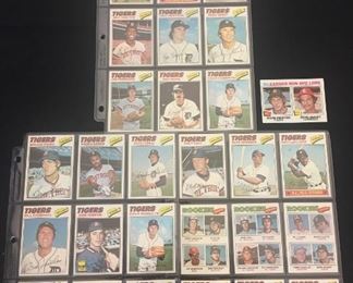 Lot #	Lot Name
1	1974 Topps Baseball Complete Set with Traded & Red Checklist sets EX/MT to Near Mint
2	1980 Topps Baseball Complete Set Rickey Henderson Rookie RC MINT
3	1981 Donruss Baseball Complete Set MINT Condition
4	1981 Fleer Baseball Complete Set Mint
5	1981 Topps Baseball Complete Set Near Mint to Mint Condition Overall  726 cards
6	1981 Topps Baseball Complete Set NM/MT Kirk Gibson Valenzuela Raines Rookies Mint
7	1981 Topps Football Complete Set Joe Montana Rookie RC Near Mint to Mint Condition Overall 528 Cards
8	1982 Donruss Baseball Factory Set Ripken RC MINT!
9	1982 Fleer Baseball Complete Set 626 Cal Ripken Jr. RC MINT
10	1982 Topps Baseball Complete Set Cal Ripken Jr. RC
11	1983 Donruss Baseball Complete Set Gwynn Boggs  Sandberg Rookie Cards MINT
12	1983 Fleer Baseball Complete Set MINT Boggs Sandberg Gwynn Rookie Cards
13	1983 Topps Baseball Complete Set Gwynn Boggs Sandberg Rookies MINT
14	1984 Fleer Baseball Complete Set MINT Mattingly RC
15	1984 Topps Baseball Co