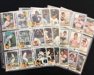 Lot #	Lot Name
1	1974 Topps Baseball Complete Set with Traded & Red Checklist sets EX/MT to Near Mint
2	1980 Topps Baseball Complete Set Rickey Henderson Rookie RC MINT
3	1981 Donruss Baseball Complete Set MINT Condition
4	1981 Fleer Baseball Complete Set Mint
5	1981 Topps Baseball Complete Set Near Mint to Mint Condition Overall  726 cards
6	1981 Topps Baseball Complete Set NM/MT Kirk Gibson Valenzuela Raines Rookies Mint
7	1981 Topps Football Complete Set Joe Montana Rookie RC Near Mint to Mint Condition Overall 528 Cards
8	1982 Donruss Baseball Factory Set Ripken RC MINT!
9	1982 Fleer Baseball Complete Set 626 Cal Ripken Jr. RC MINT
10	1982 Topps Baseball Complete Set Cal Ripken Jr. RC
11	1983 Donruss Baseball Complete Set Gwynn Boggs  Sandberg Rookie Cards MINT
12	1983 Fleer Baseball Complete Set MINT Boggs Sandberg Gwynn Rookie Cards
13	1983 Topps Baseball Complete Set Gwynn Boggs Sandberg Rookies MINT
14	1984 Fleer Baseball Complete Set MINT Mattingly RC
15	1984 Topps Baseball Co