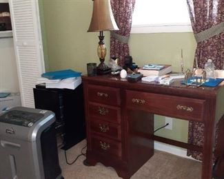 Filing Cabinet, Shredder, Desk, Lamp Office Supplies