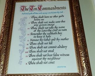 Ten Commandments wall art