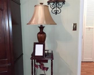 End Table, Lamp wall accents