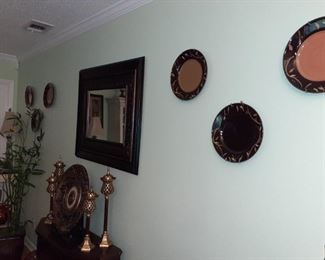 Demdaco Chocolate Berries Plates on the wall