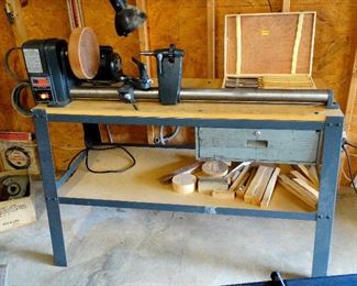 ONLINE AUCTION ITEM #3 - Craftsman 12" Wood Lathe with Table & Tools