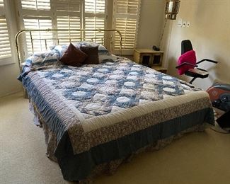 King Brass bed with mattress