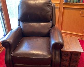 Sold leather recliner
