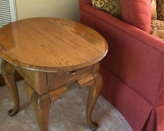 solid oak queen ann table with drawer