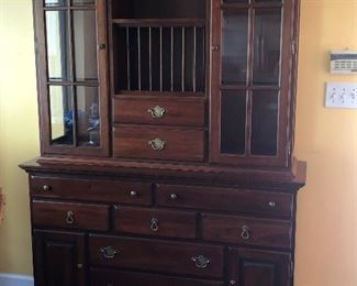 cherry ducks unlimited cherry cabinet with some glass display