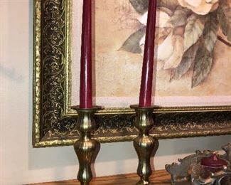Pair of brass candlesticks