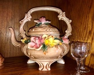 Capodimonte tea pot, part of a very large collection.
