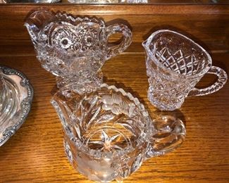 antique glass creamers