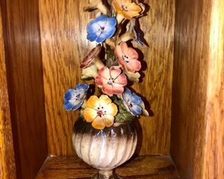 Capodimonte flower topiary , part of a very large collection.