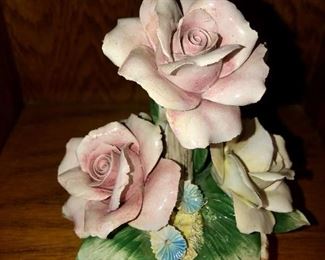 Capodimonte flower basket, part of a very large collection.