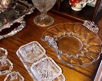 Cut glass salt wells