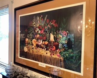 Biagi fruit print. There also serval pencil sketches of clarksville historic buildings