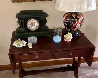 Duncan Phyfe style with plate glass, large scale framed plate glass m