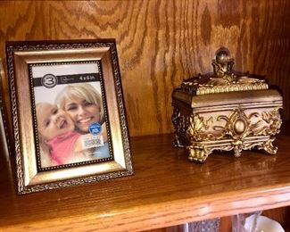 gold box and frame