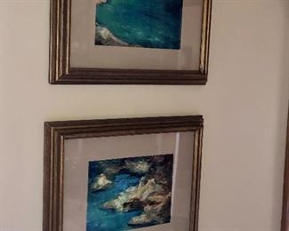 Sea scape watercolors