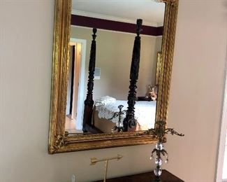 Antique gold leaf mirror